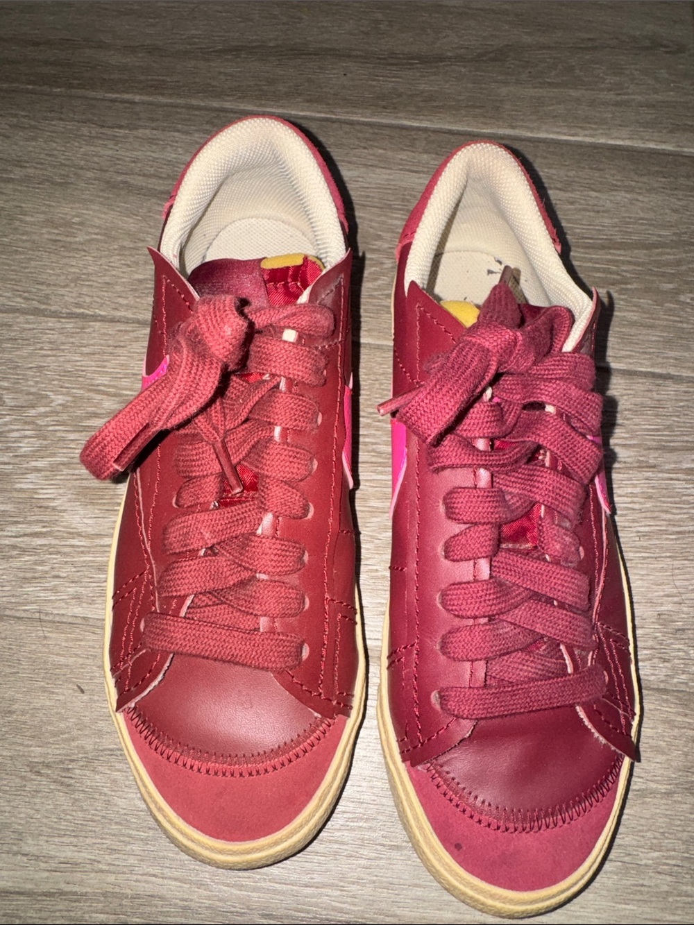 Nike Blazer Low '77 Jumbo sneakers in the Team Red / Pink Prime